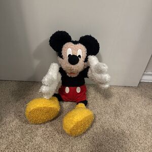 Fisher Price Mickey Mouse Plush Mattel Disney Jointed Toy 14" 1999 vintage